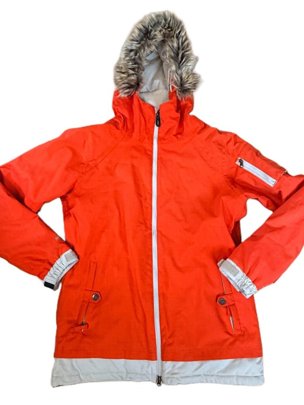 686 Womens Authentic Aerial Insulated Jacket XL Orange-Red Winter Ski Waterproof